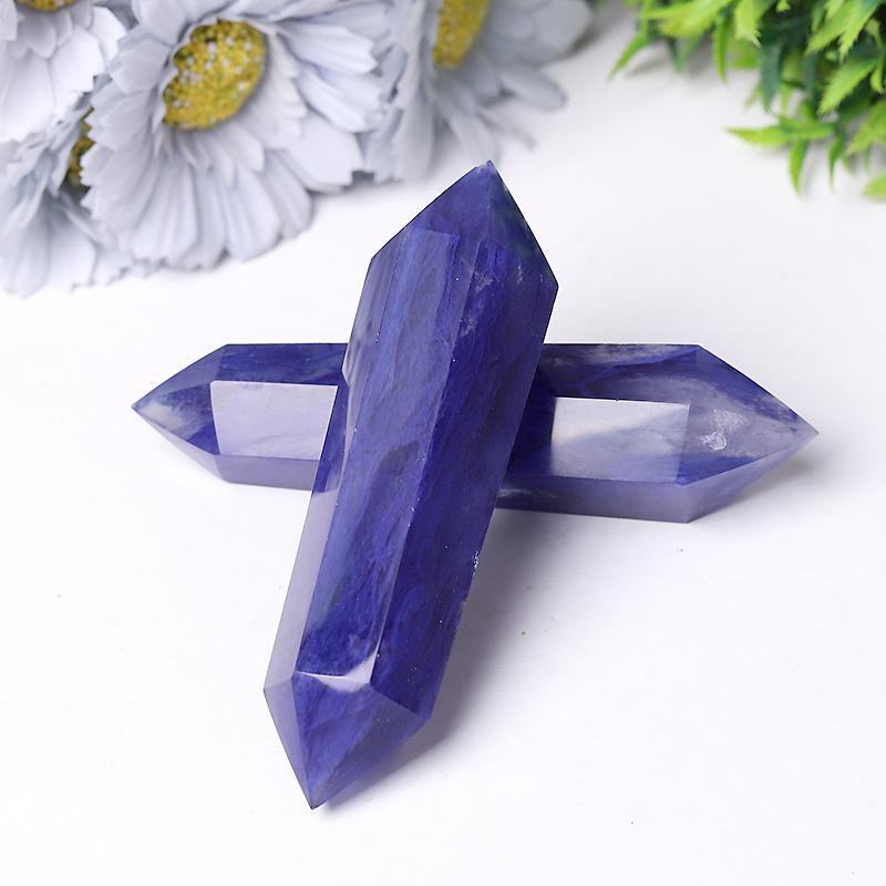 Blue Smelting Quartz Double Terminated Towers Points Bulk Best Crystal Wholesalers