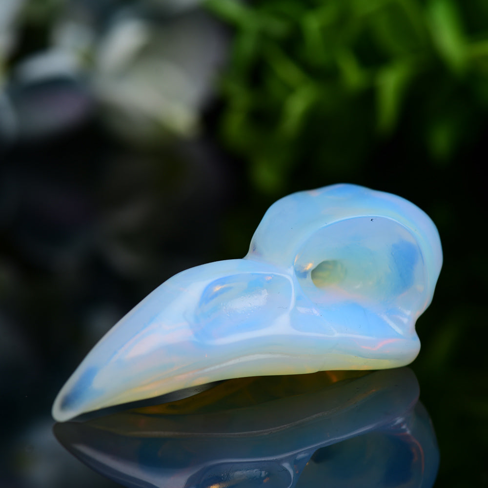 3.0" Opalite Roven Skull Crystal Carving Bulk Best Crystal Wholesalers