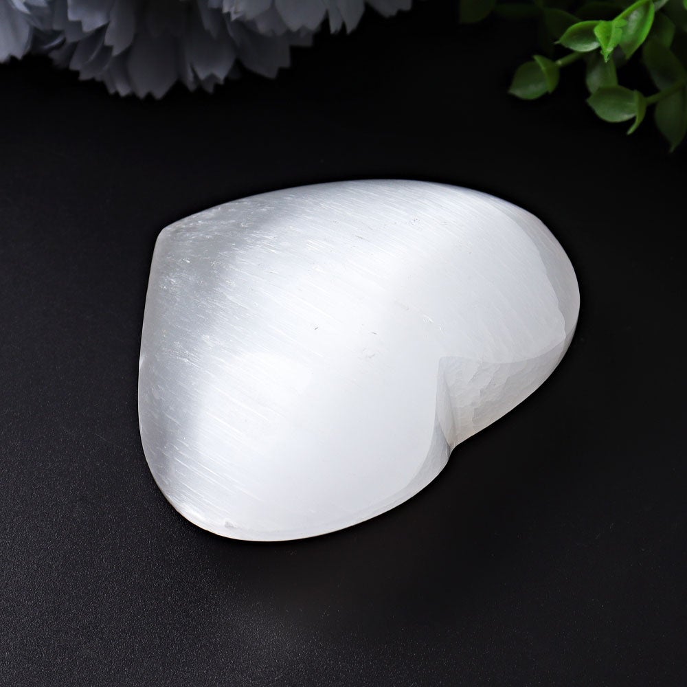 1.7"-2.8" Selenite Heart Crystal Carvings Best Crystal Wholesalers