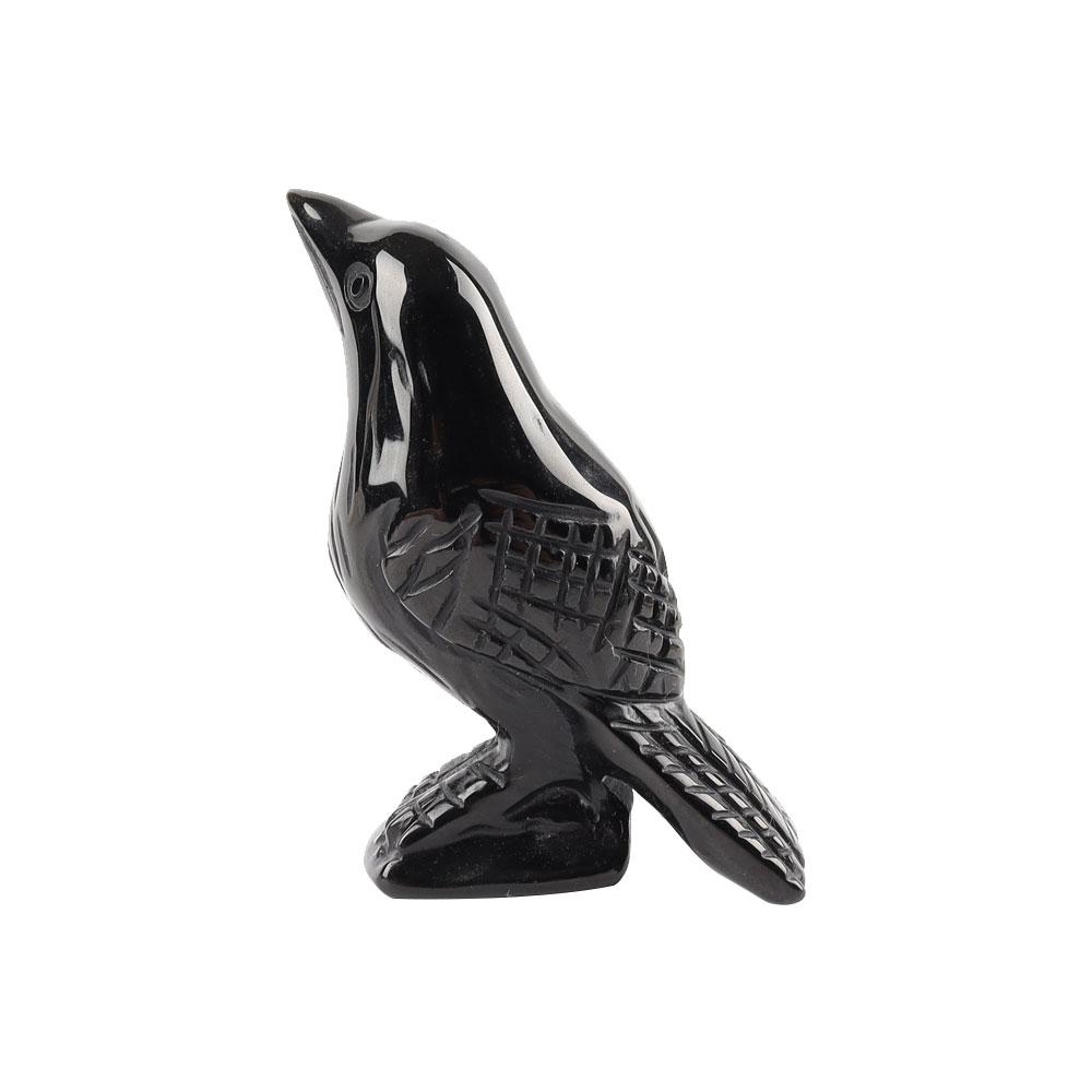 Black Obsidian Crystal Carving Animal Bulk Crow Free Form Best Crystal Wholesalers