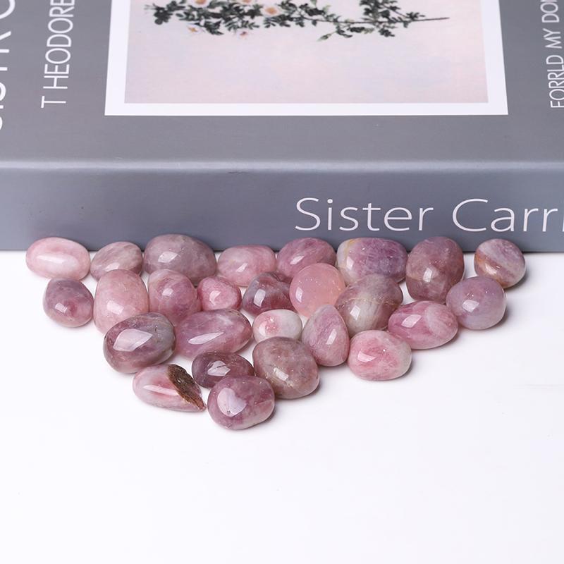 0.1kg 20-30cm Purple Rose Quartz tumbled stone Best Crystal Wholesalers