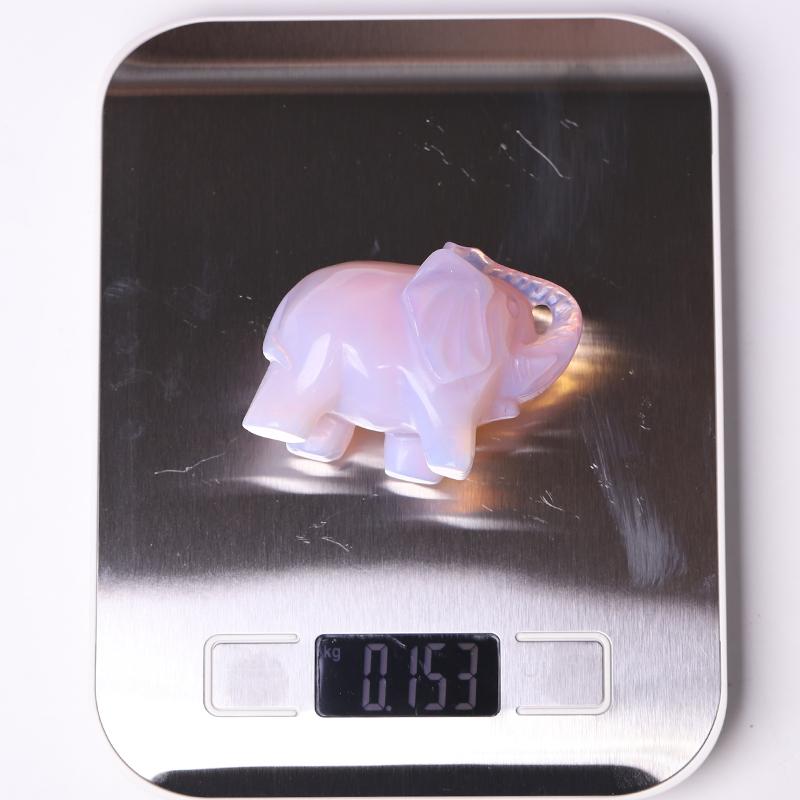 3" Pink Opalite Elephant Crystal Carvings Animal Bulk Best Crystal Wholesalers