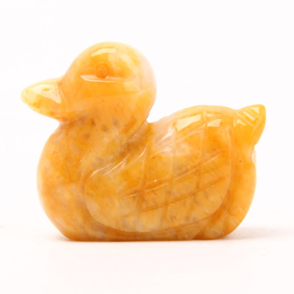 Yellow Jade Duck Carvings Animal Bulk Best Crystal Wholesalers