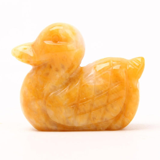 Yellow Jade Duck Carvings Animal Bulk Best Crystal Wholesalers