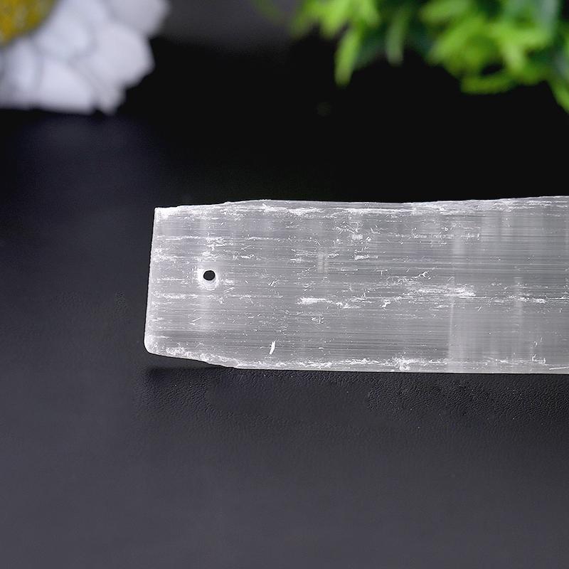 10.5" Drilled Selenite Wand for Hanging Bulk Best Crystal Wholesalers