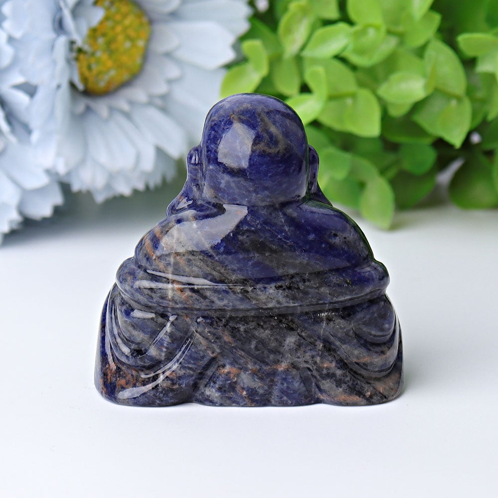 2.4" Sodalite Buddha Crystal Carvings Best Crystal Wholesalers