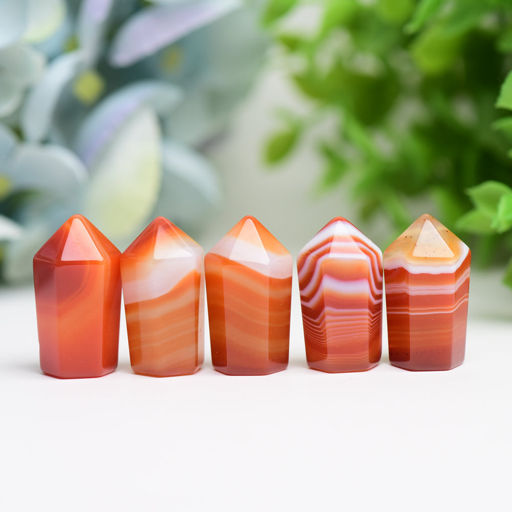 1.0" Carnelian Mini Crystal Points Towers Bulk Best Crystal Wholesalers