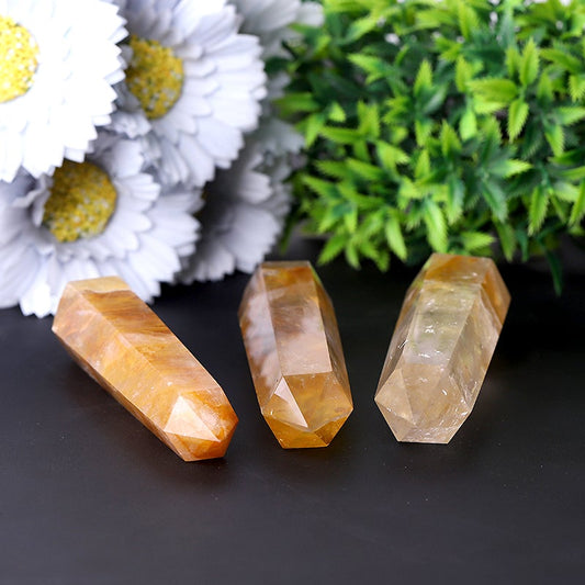 3.5" Set of 3 Golden Healer Towers Points Bulk  Best Crystal Wholesalers