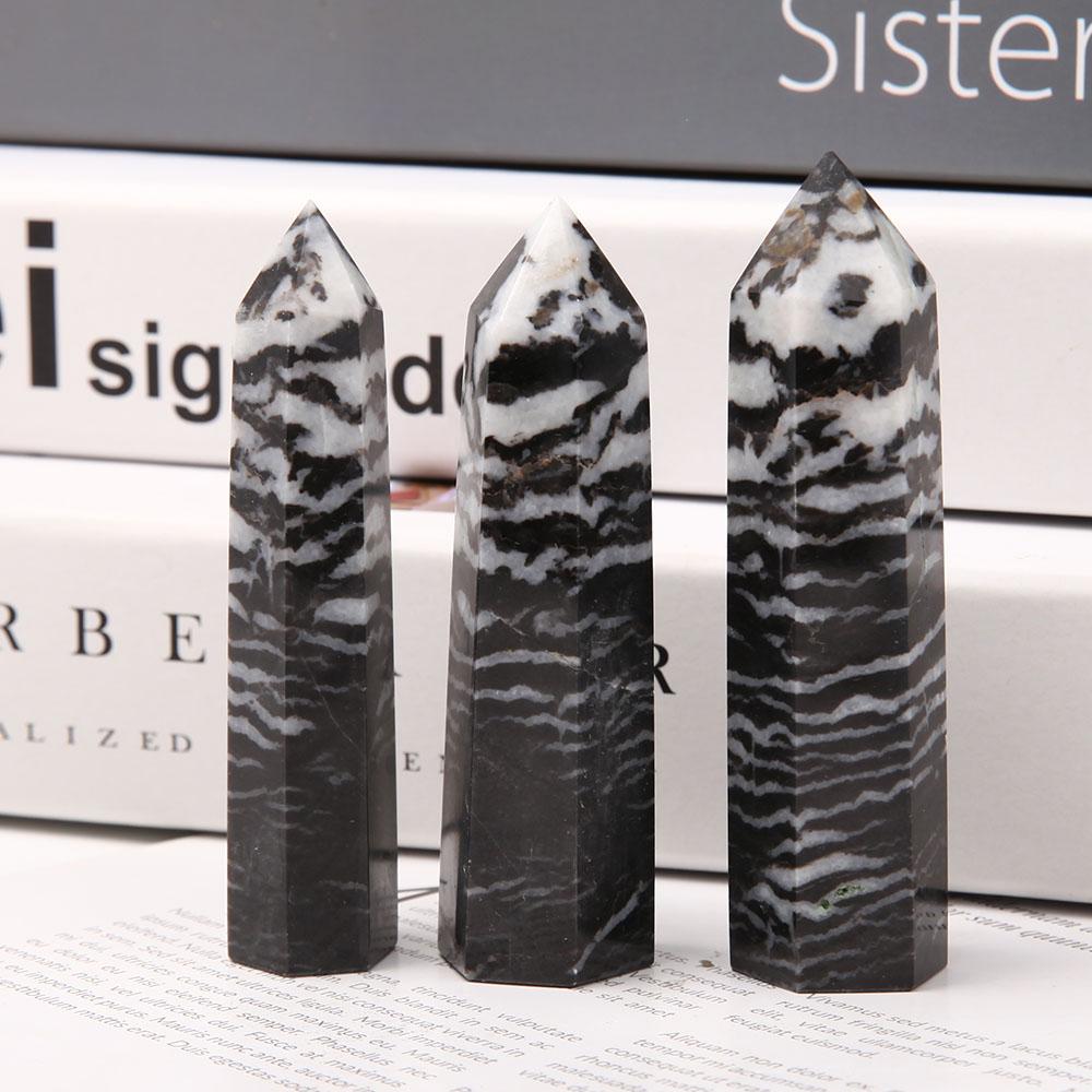 Set of 3 Zebra Jasper Crystal Towers Points Bulk Best Crystal Wholesalers