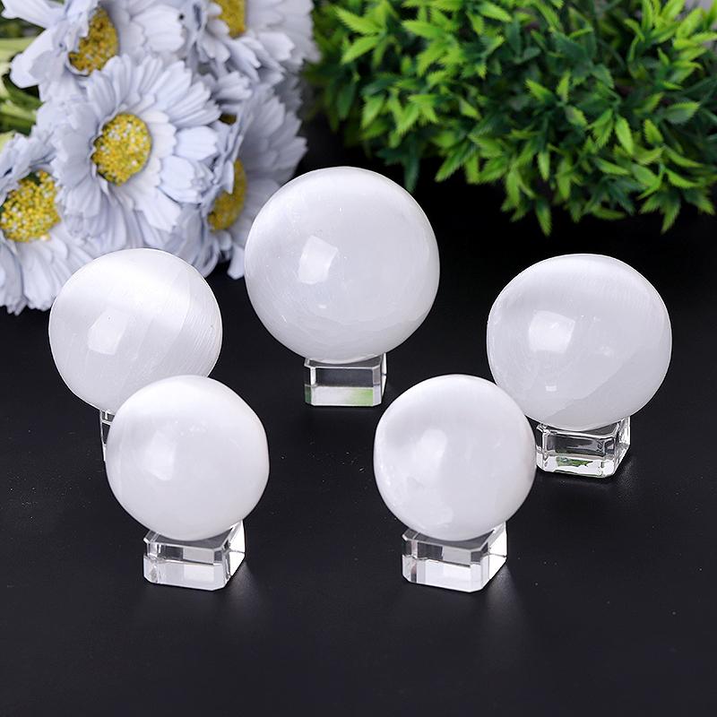 1.5"-4.5"Selenite Spheres Ball Bulk Best Crystal Wholesalers