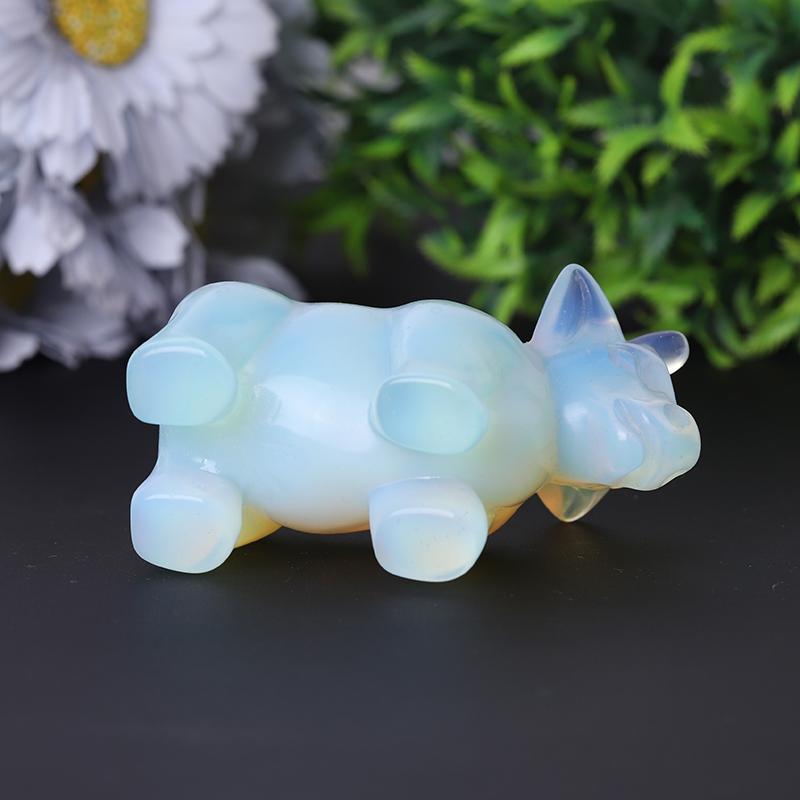 3.5" Opalite Cow Crystal Carving Animal Bulk Best Crystal Wholesalers