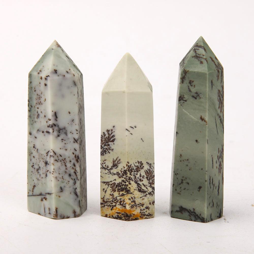 Set of 3 Flower Jade Towers Points Bulk Best Crystal Wholesalers