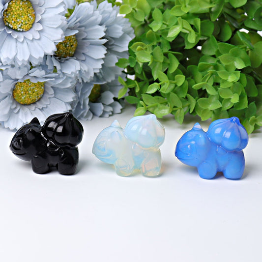 1.8" Bulbasaur Crystal Carvings Cartoon Bulk Best Crystal Wholesalers