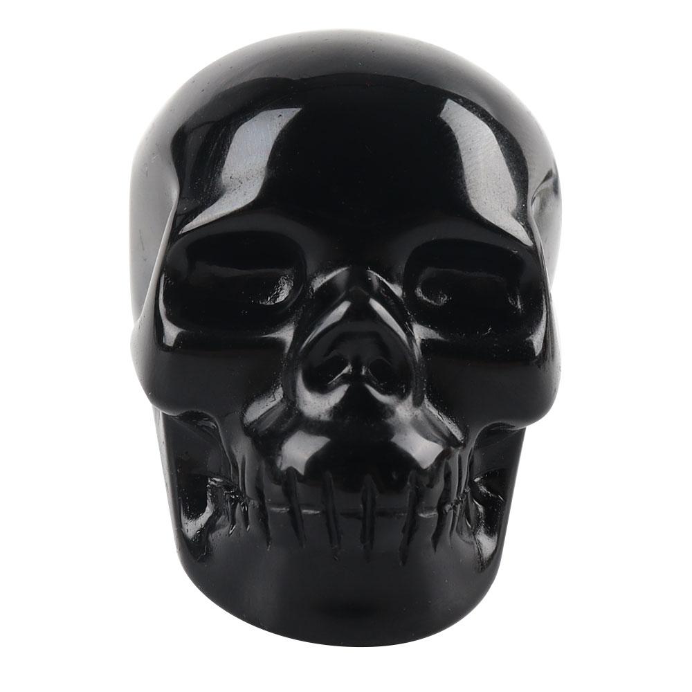 2.0" Black Obsidian Crystal Skull Hand Carved Gemstone Fine Art Sculpture Best Crystal Wholesalers