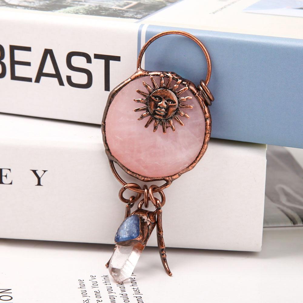 Rose Quartz Clear Quartz Kyanite Pendant Best Crystal Wholesalers