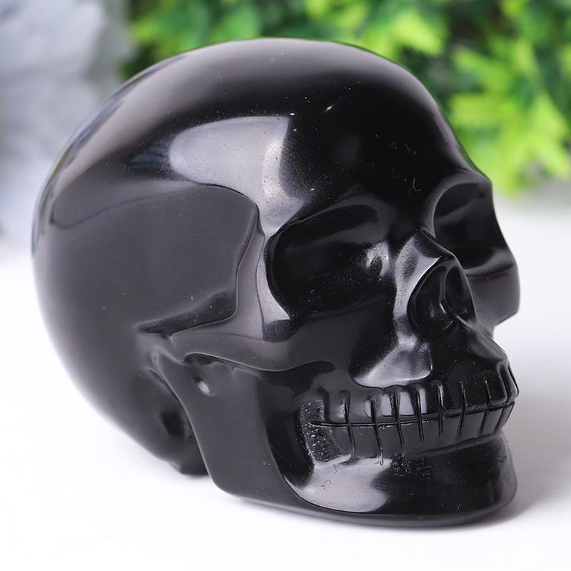 Black Obsidian Skull Crystal Carvings for Halloween Best Crystal Wholesalers