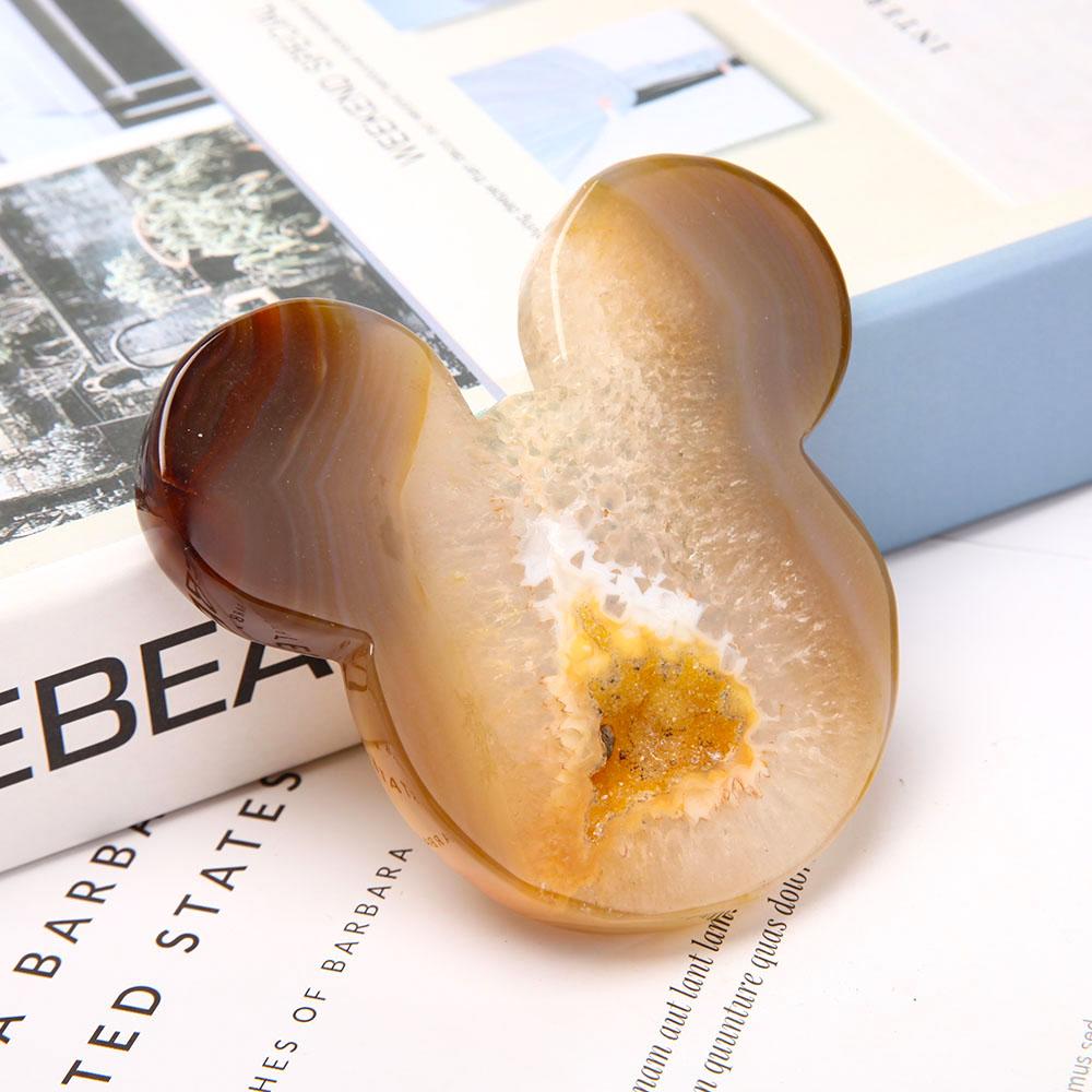 Druzy Agate Mickey Head Carvings Animal Bulk Best Crystal Wholesalers