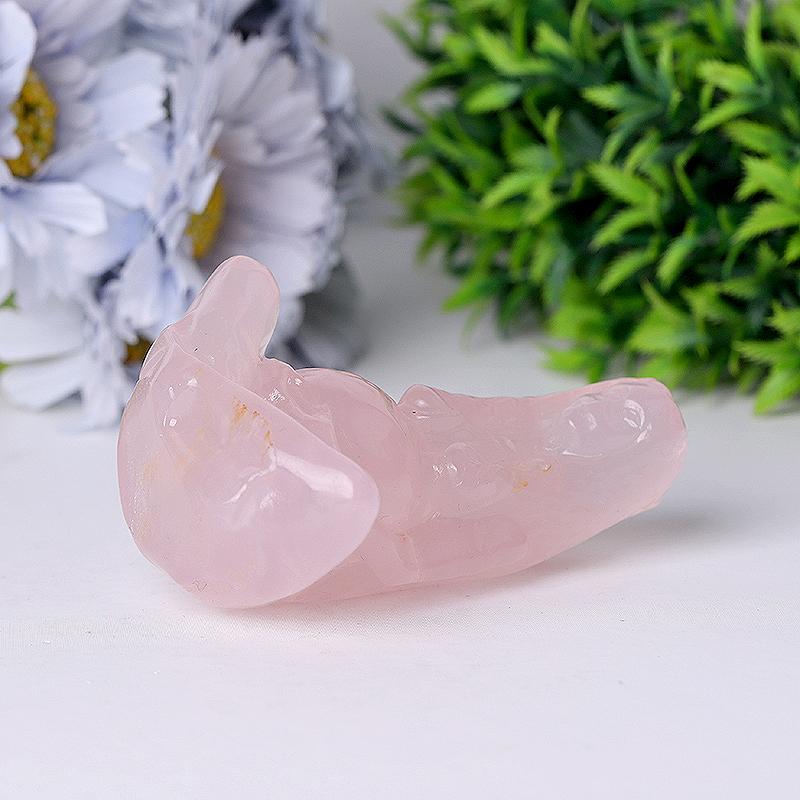 3.9" Rose Quartz Mother Earth Crystal Carvings Model Bulk Best Crystal Wholesalers