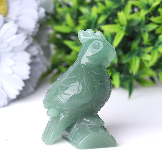 3" Green Aventurine Parot Crystal Carvings Animal Bulk Best Crystal Wholesalers