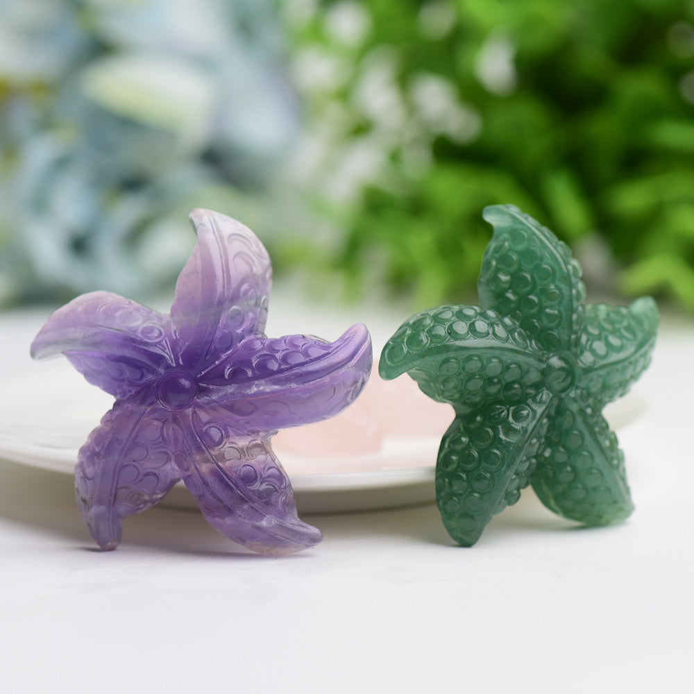 2.0" Sea Star Crystal Carving Animals Bulk Best Crystal Wholesalers