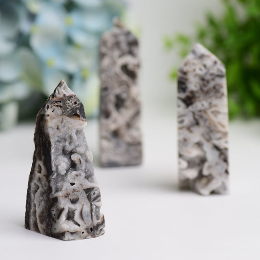 2.5"-4.0" Druzy Zinc Crystal Tower Bulk Crystal wholesale suppliers