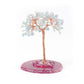 Aquamarine Chips Lucky Tree with Agate Base Free Form