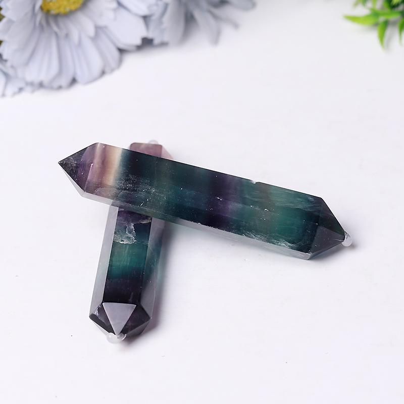 Rainbow Fluorite Double Terminated Towers Points Bulk fo Healing Best Crystal Wholesalers