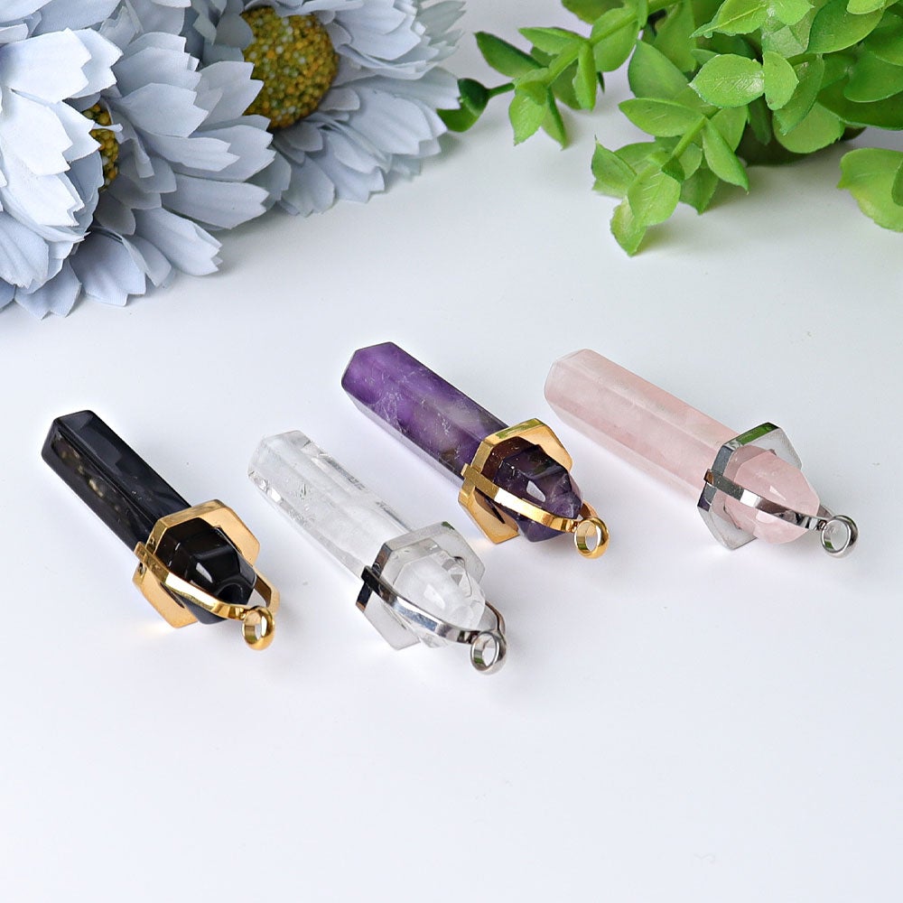 2.4" Hollow Hexagonal Prism Crystal Pendant Best Crystal Wholesalers