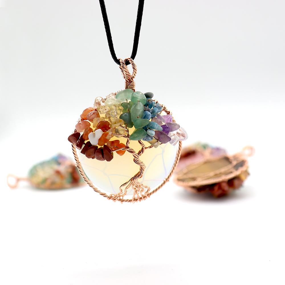 Tree of Life Pendant, Chakra Charm, Quartz Chips, Chakra Pendant Best Crystal Wholesalers