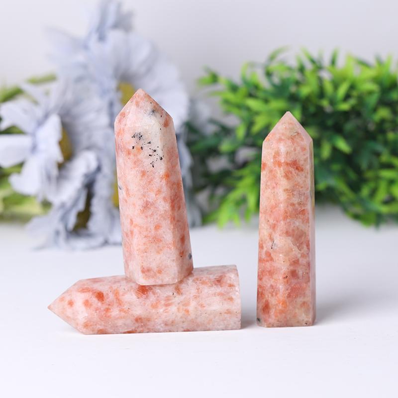 High Quality  Gold Sunstone Towers Points Bulk for Decoration Best Crystal Wholesalers