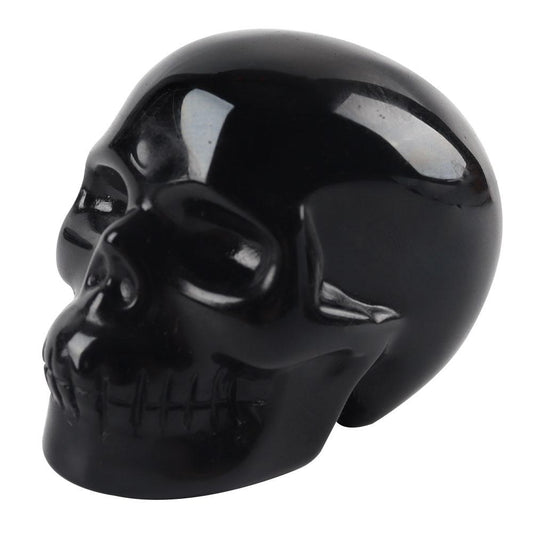 2.0" Black Obsidian Crystal Skull Hand Carved Gemstone Fine Art Sculpture Best Crystal Wholesalers