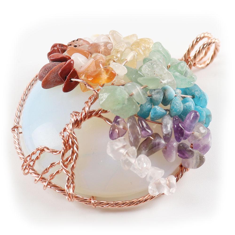 Tree of Life Pendant, Chakra Charm, Quartz Chips, Chakra Pendant Best Crystal Wholesalers