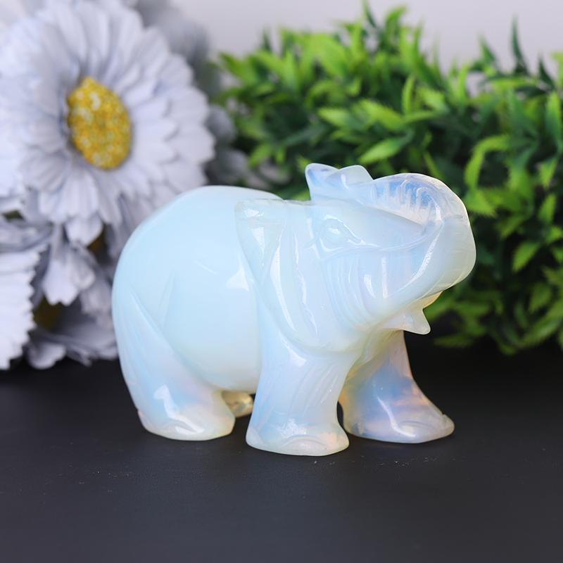 Opalite Elephant Crystal Carvings Animal Bulk Best Crystal Wholesalers