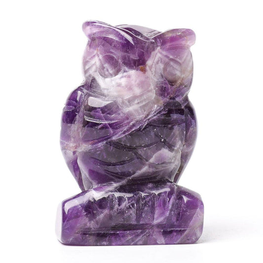 2.0" Amethyst Owl Figurine Crystal Carvings Best Crystal Wholesalers