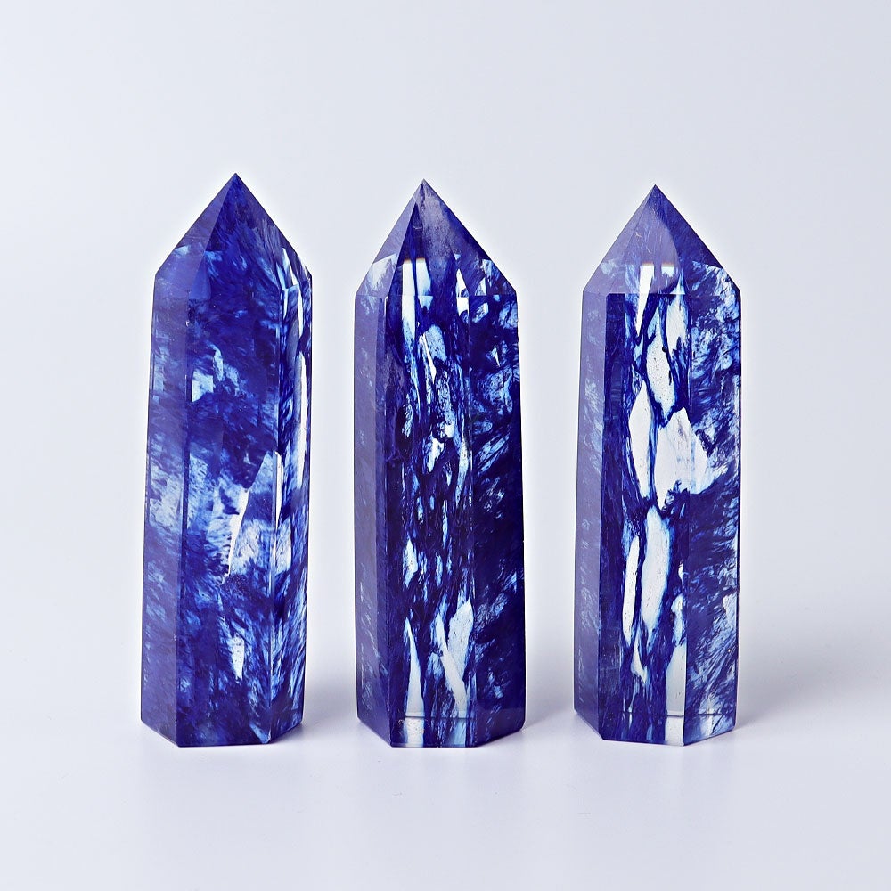 3.5"-4" Blue Smelting Crystal Towers Points Bulk Best Crystal Wholesalers