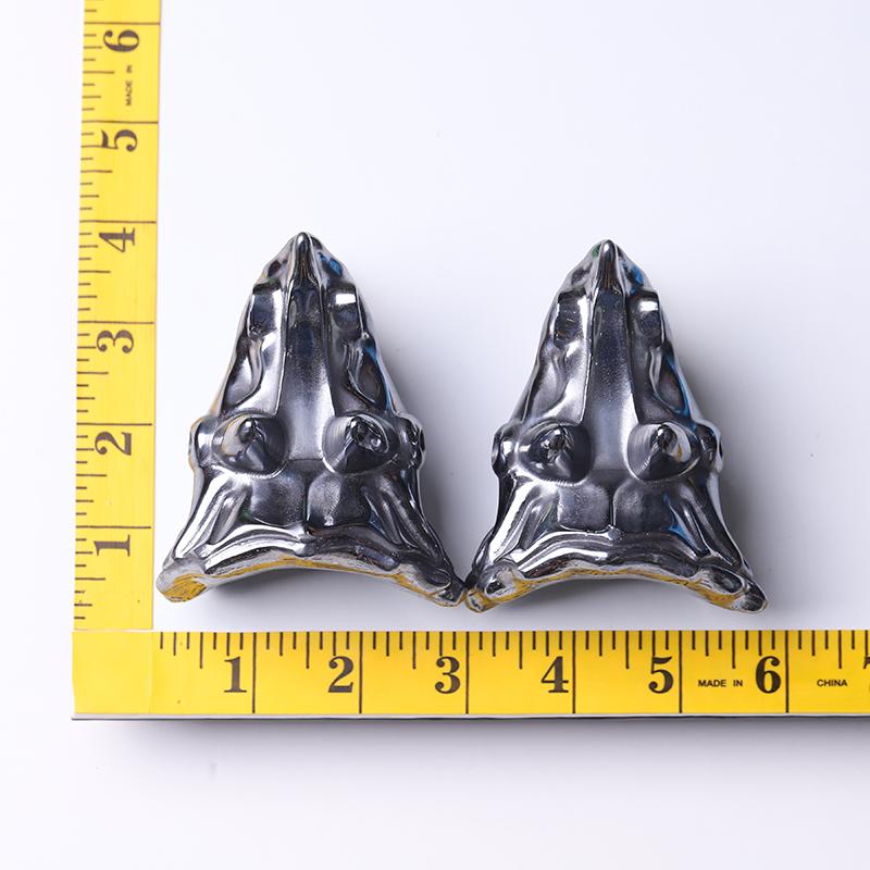 3.5" Terahertz Dragon Head Crystal Hematite Carvings Best Crystal Wholesalers