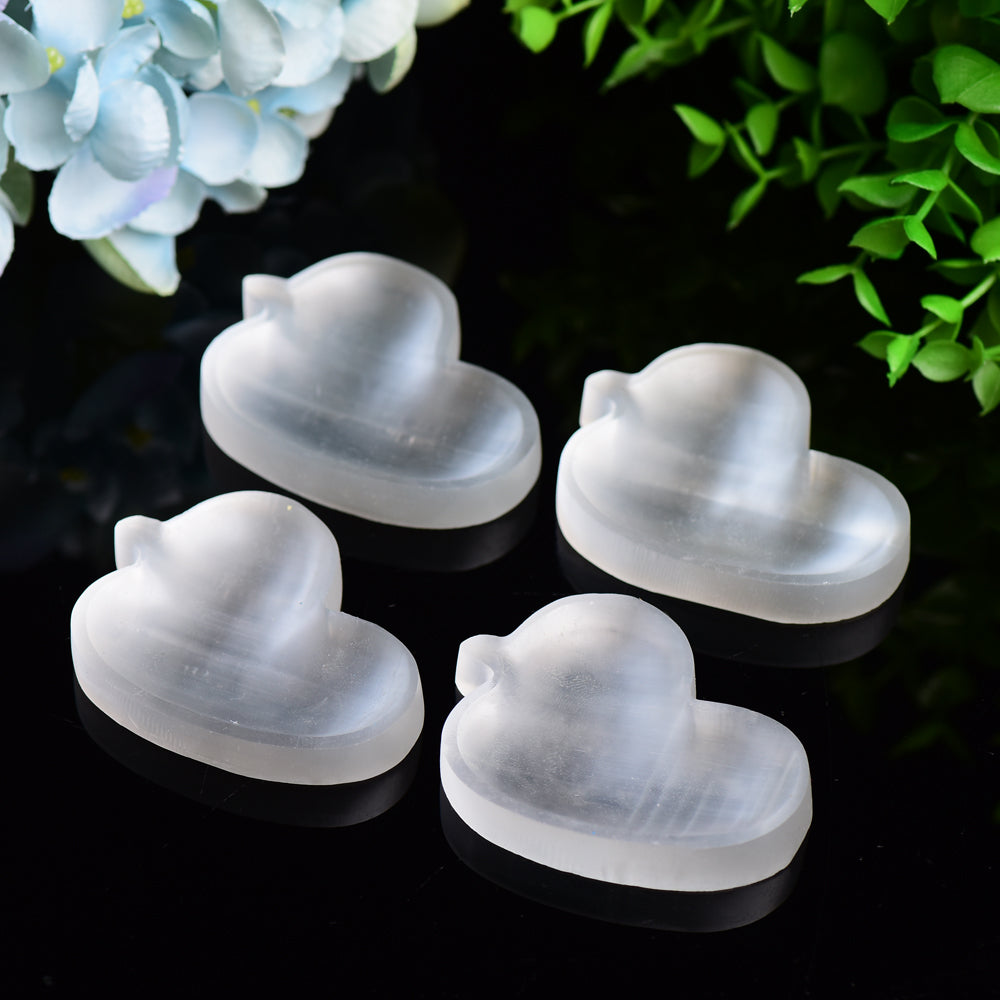 2.6" Duck Shape Selenite Bowl Carving Bulk WholesaleBest Crystal Wholesalers