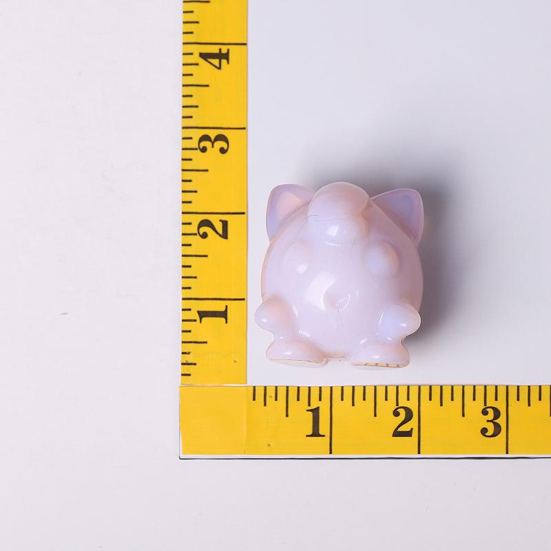 2" Pink Opalite Jigglypuff Carving Figurine Healing Decoration Cartoon Bulk Best Crystal Wholesalers