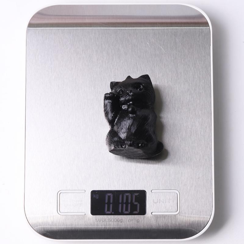 2" Black Obsidian Cute Cat Crystal Carvings  for Halloween Animal Bulk Best Crystal Wholesalers