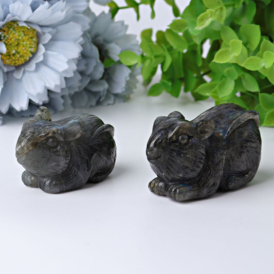 2.3" Labradorite Mouse Crystal Carvings Best Crystal Wholesalers