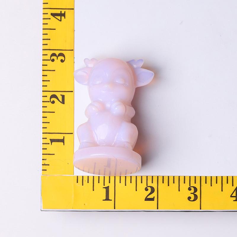 2.5" Pink Opalite Crystal Carvings Best Crystal Wholesalers