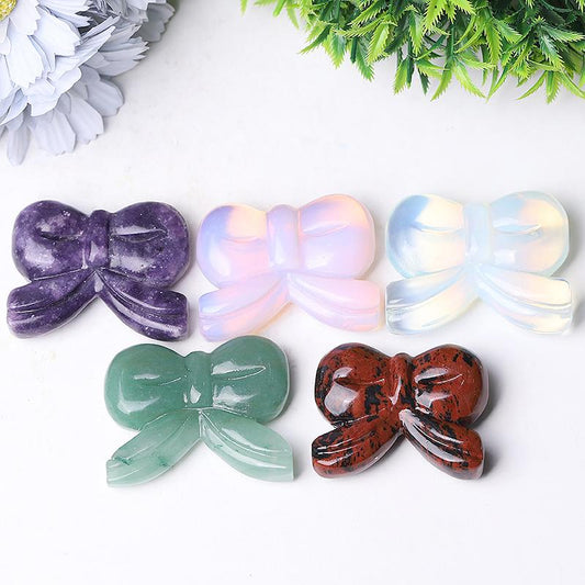 2.3" Bow-knot Crystal Carvings for Christmas Best Crystal Wholesalers