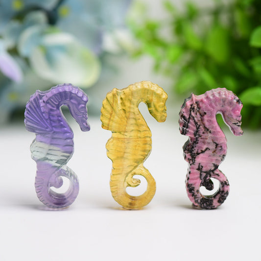 2.0" Hippocampus Crystal Carving Bulk WholesaleBest Crystal Wholesalers