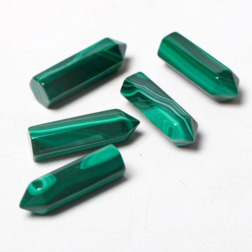 1" Natural Malachite Crystal Tiny Towers Points Bulk For DIY Discount Best Crystal Wholesalers