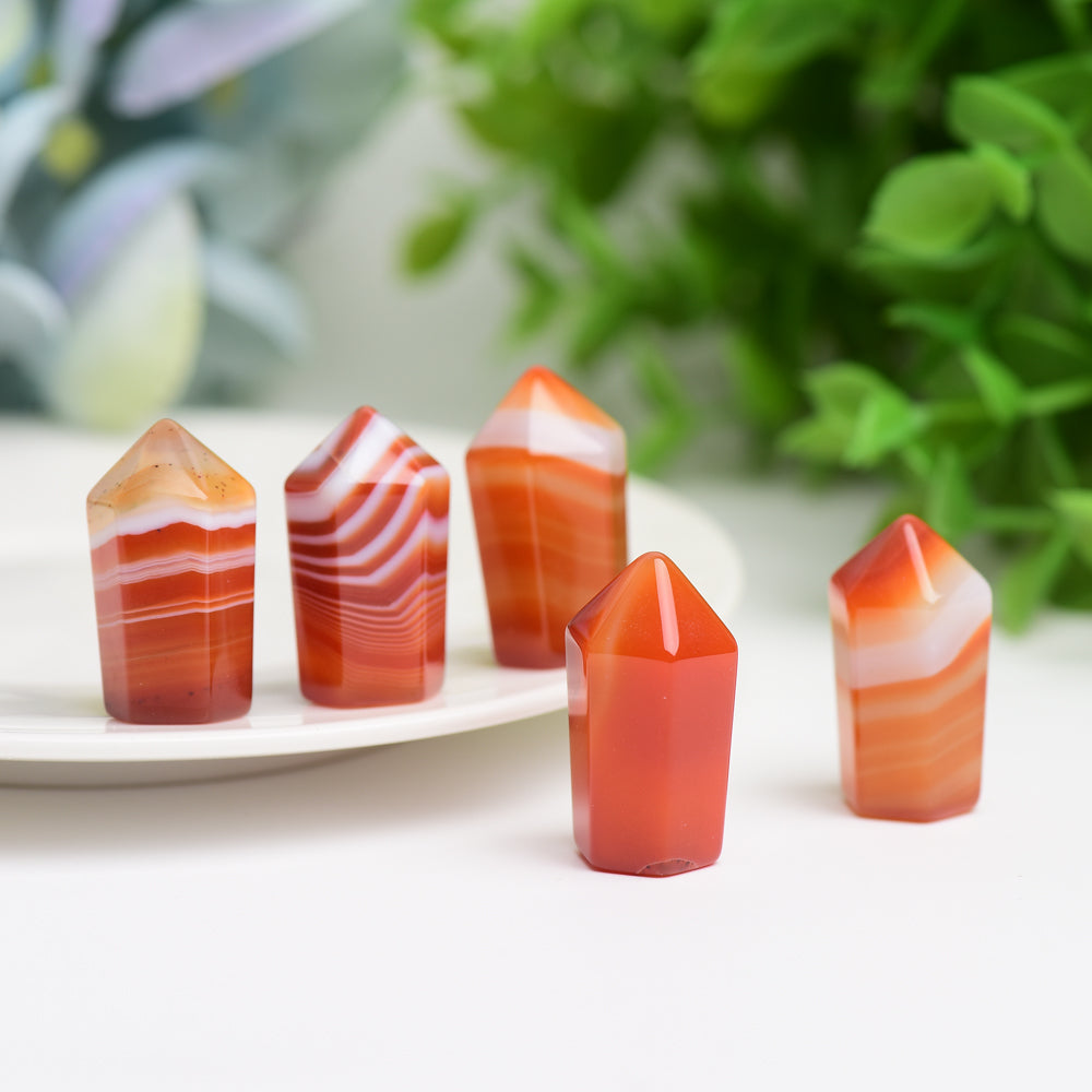 1.0" Carnelian Mini Crystal Points Towers Bulk Best Crystal Wholesalers